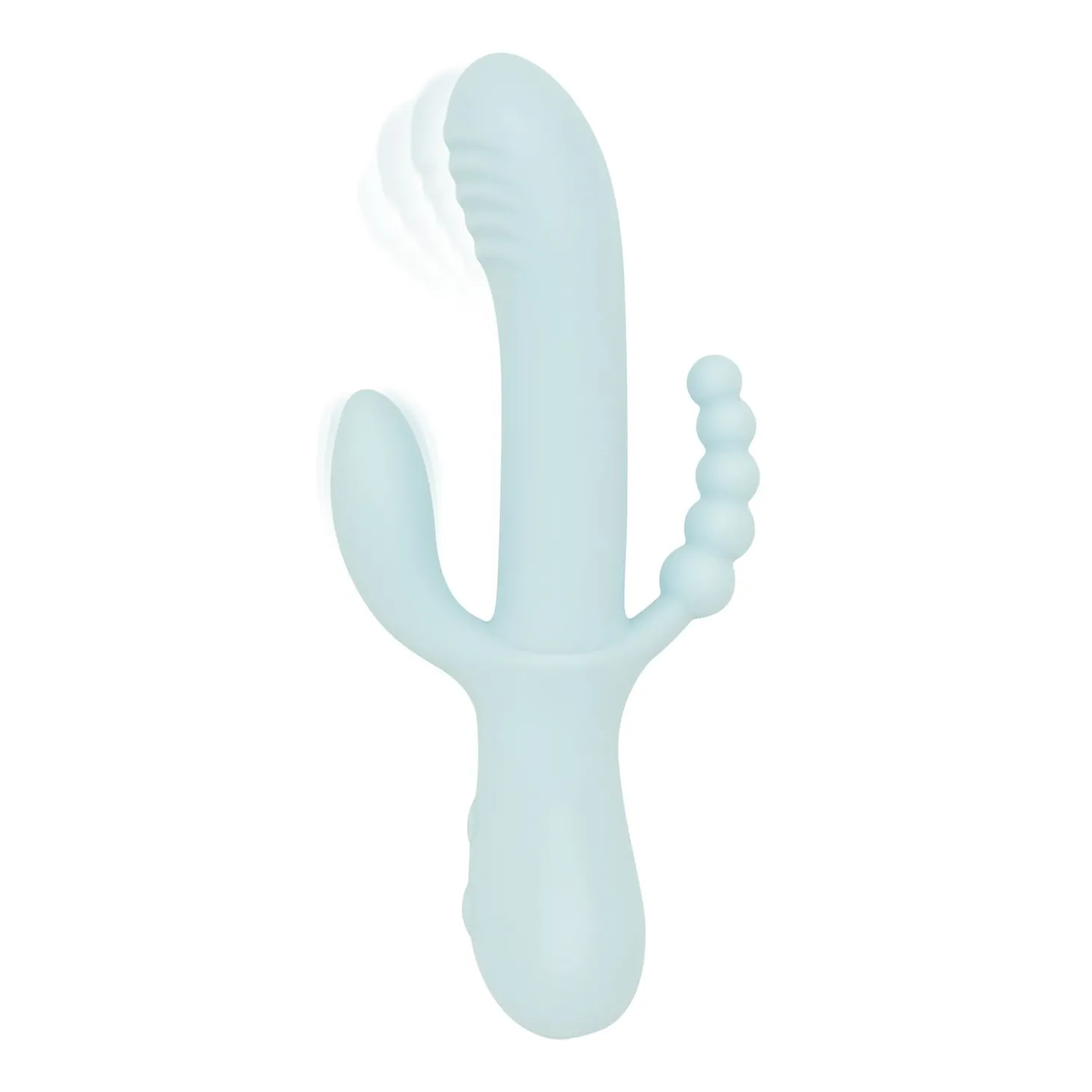 Good Vibes Only - Triple Stimulation Vibe - Soft Silicone - Blauw