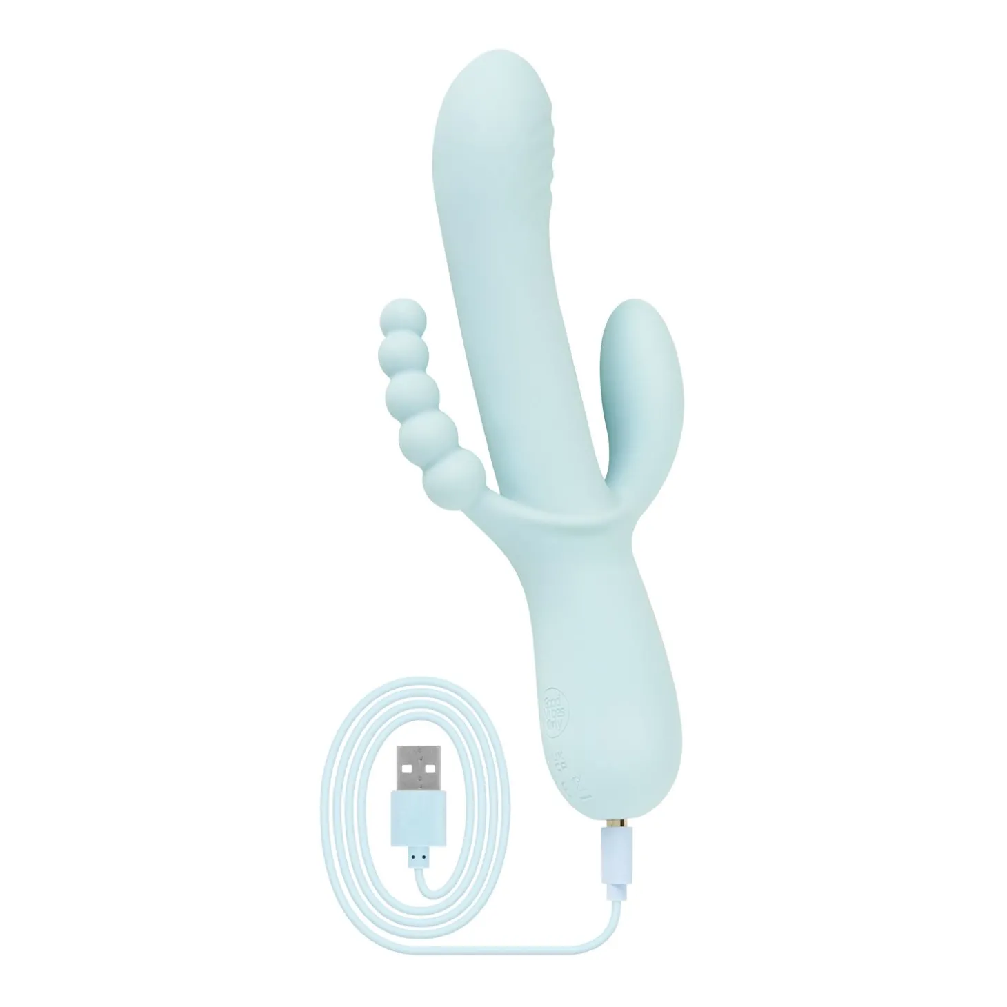 Good Vibes Only - Triple Stimulation Vibe - Soft Silicone - Blauw