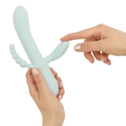 Good Vibes Only - Triple Stimulation Vibe - Soft Silicone - Blauw