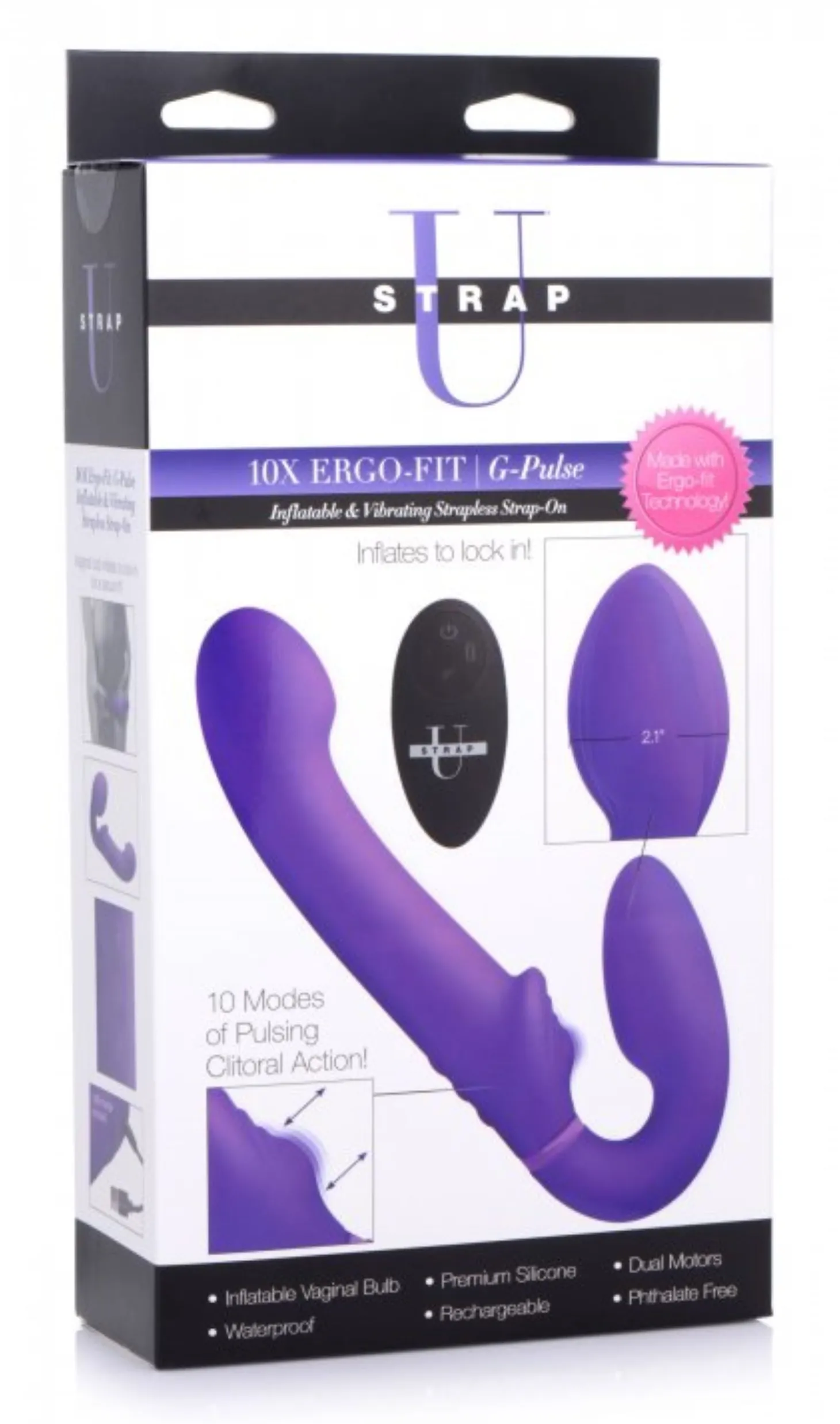 G-Pulse Vibrerende Strapless Strap-On - Paars