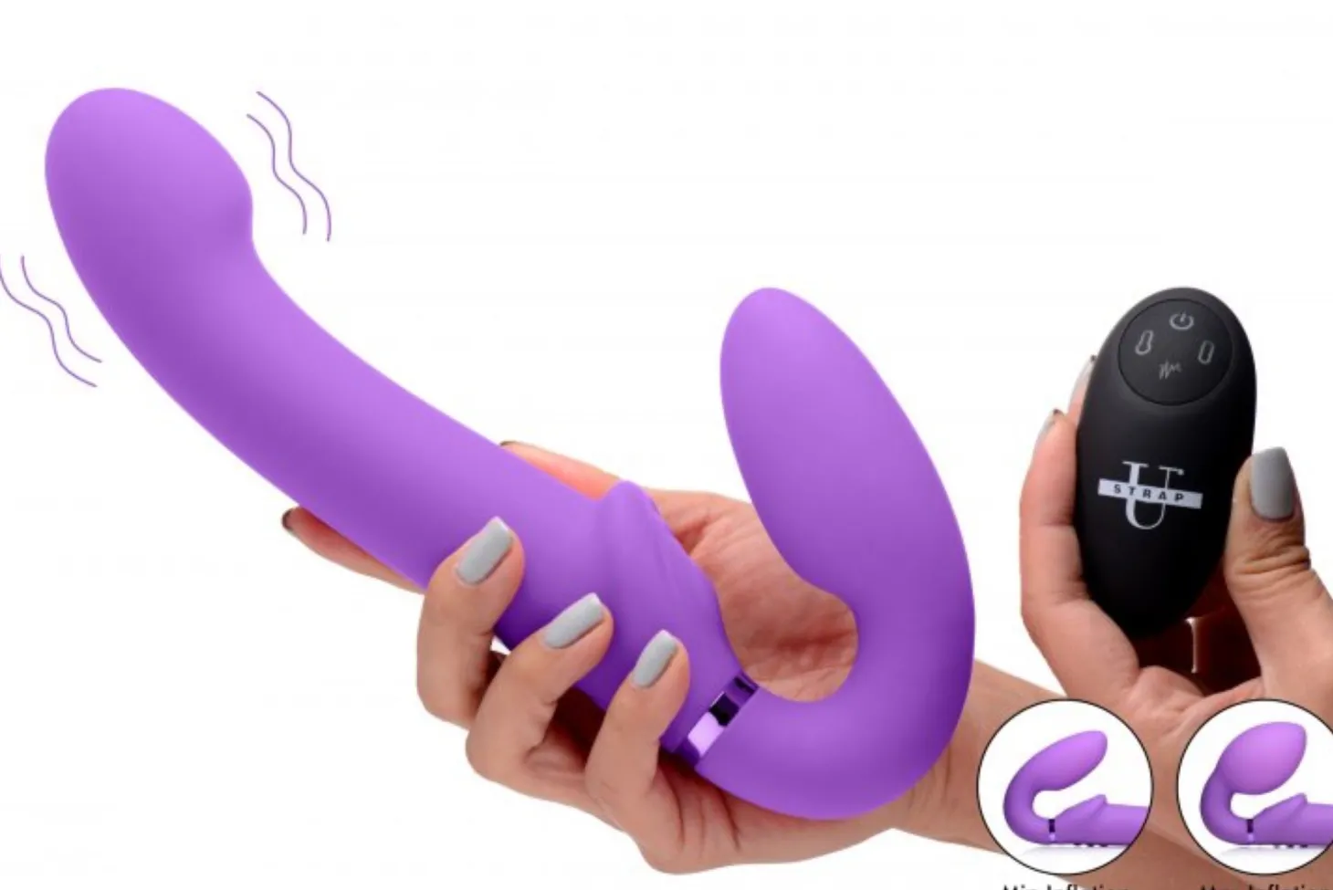 G-Pulse Vibrerende Strapless Strap-On - Paars