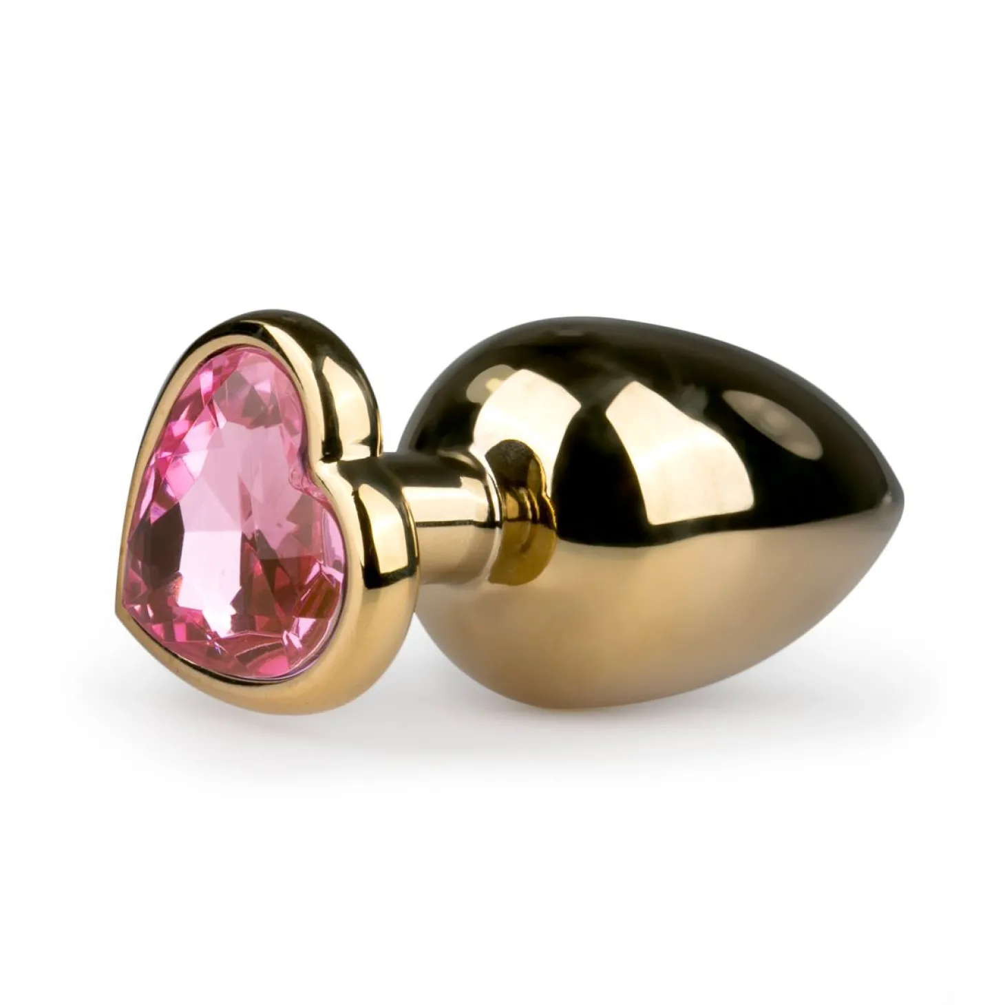 Grote buttplug met hart - Goud/Roze