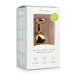 Grote buttplug met hart - Goud/Roze