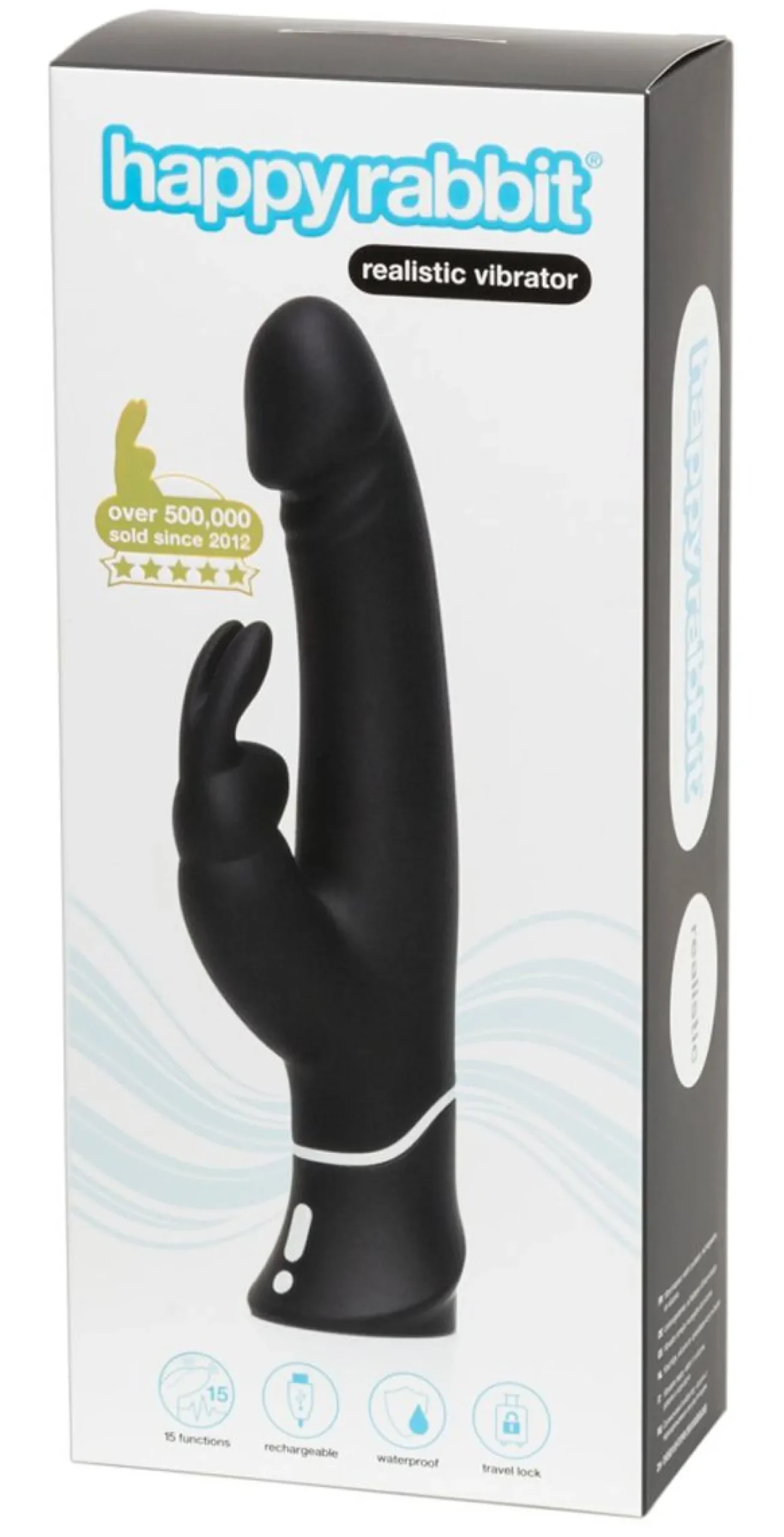 Happy Rabbit – Realistic Rabbit Vibrator – Zwart