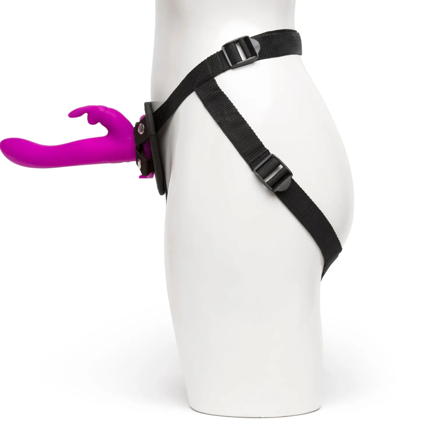 Happy Rabbit – Vibrerende Strap-On Set – Magenta