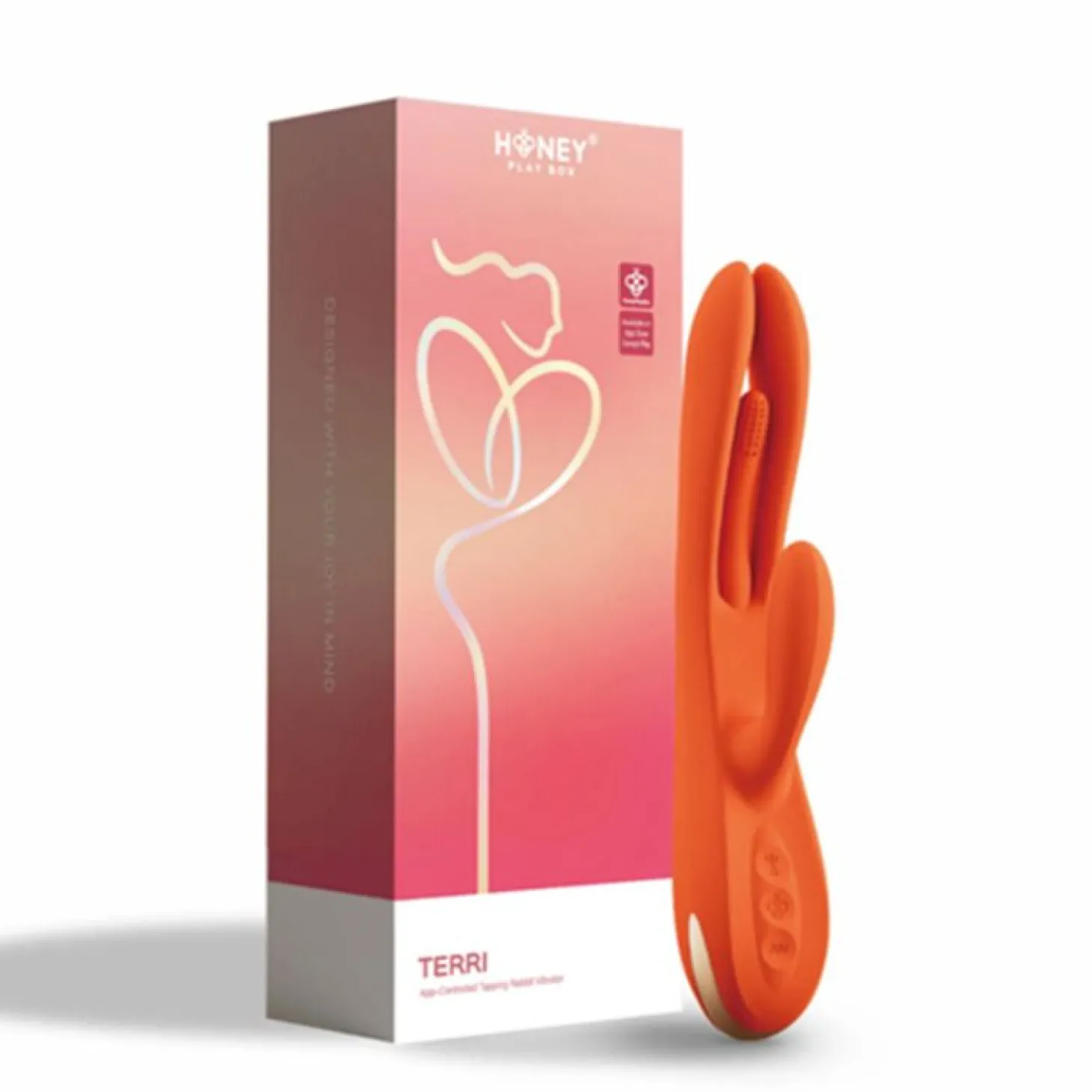 HoneyPlayBox - Terri App-controlled Kinky Finger Tapping Rabbit Vibrator