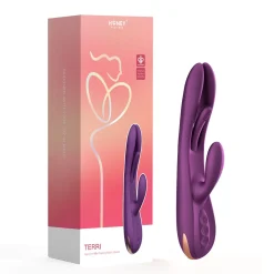 HoneyPlayBox - Terri App-gestuurde Kinky Finger Tapping Rabbit Vibrator Paars