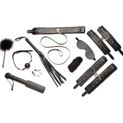 Hook Up 10-delige Pluche Bondage Set - Zwart