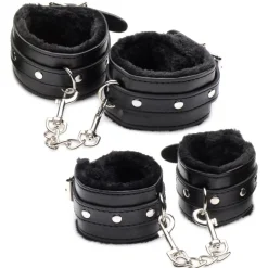 Hook Up 10-delige Pluche Bondage Set - Zwart
