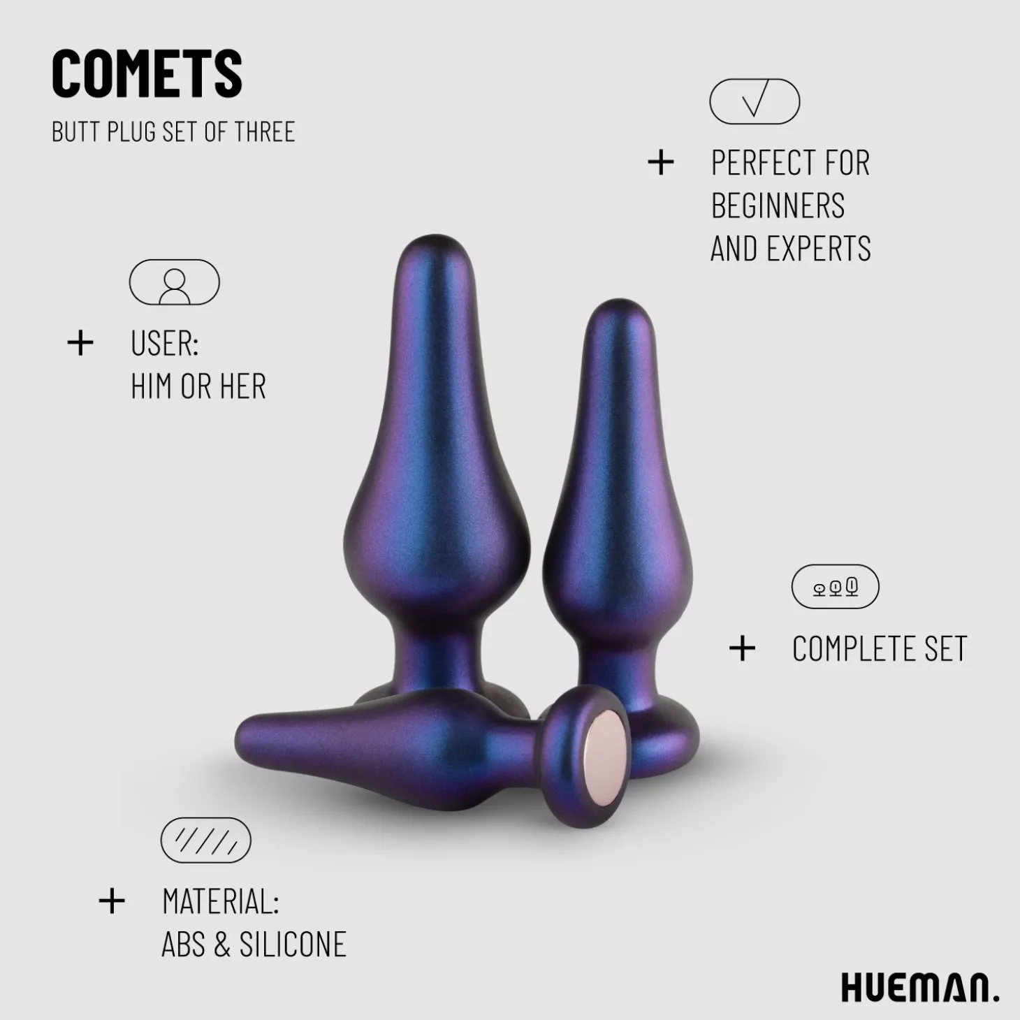 Hueman - Comets Buttplug Set