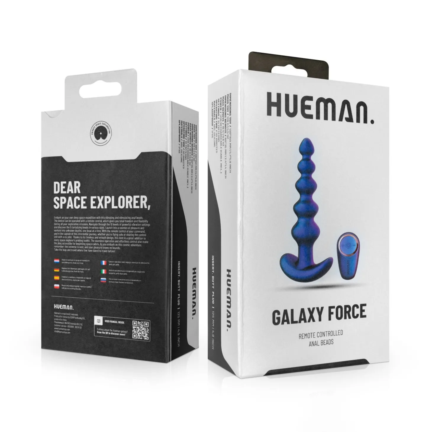Hueman - Galaxy Force Vibrerende Butt Plug met Afstandsbediening