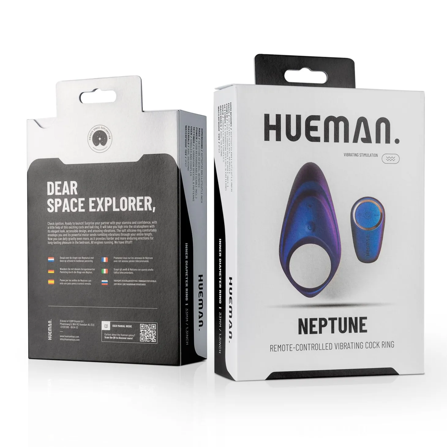 Hueman - Neptune Vibrerende Cockring + Afstandsbediening