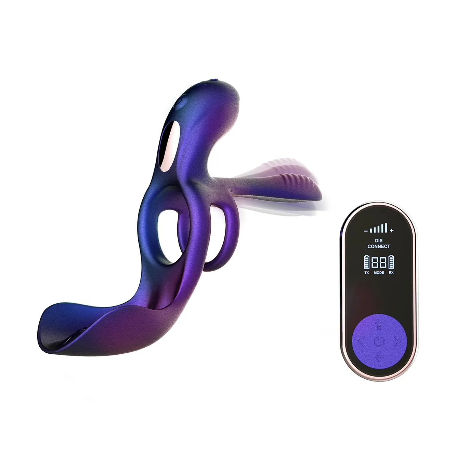 Hueman - Zenith 3-in-1 Cockring - Met Afstandsbediening