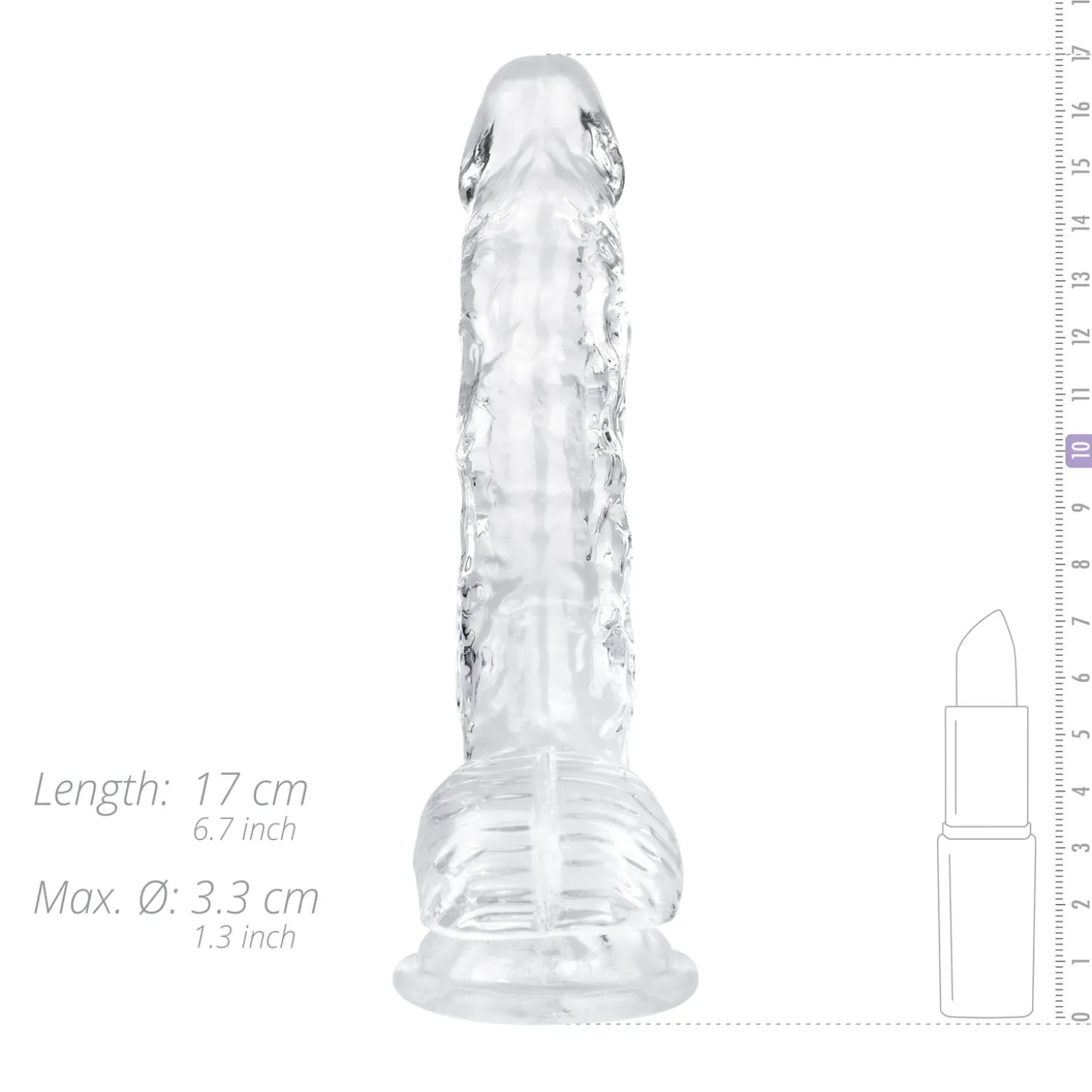 Jelly Dildo met Ballen - 15 cm