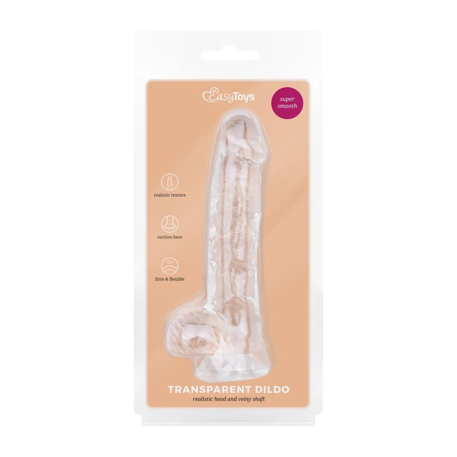 Jelly Dildo met Ballen - 13,5 cm