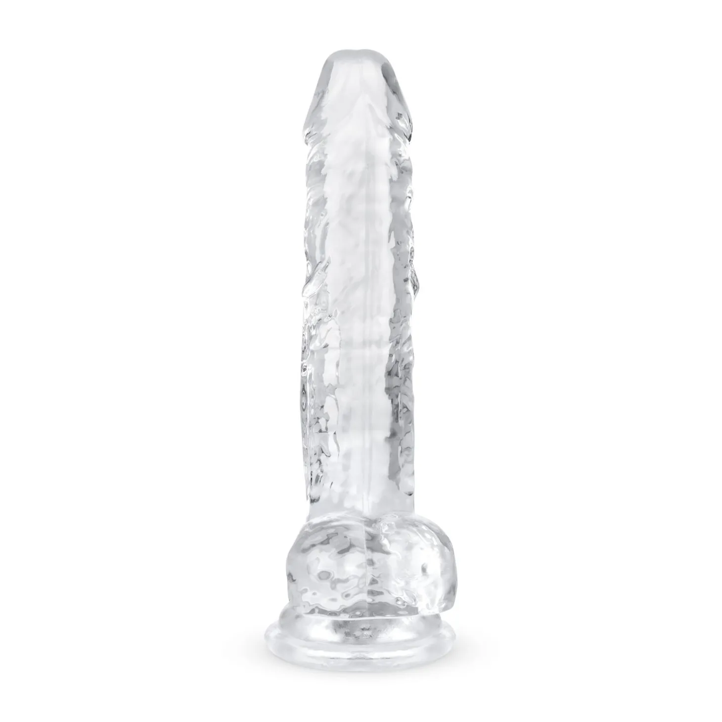 Jelly Dildo met ballen - 17 cm