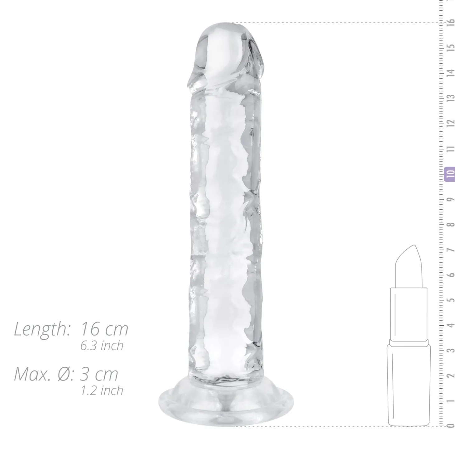 Jelly Dildo zonder Ballen - 14 cm