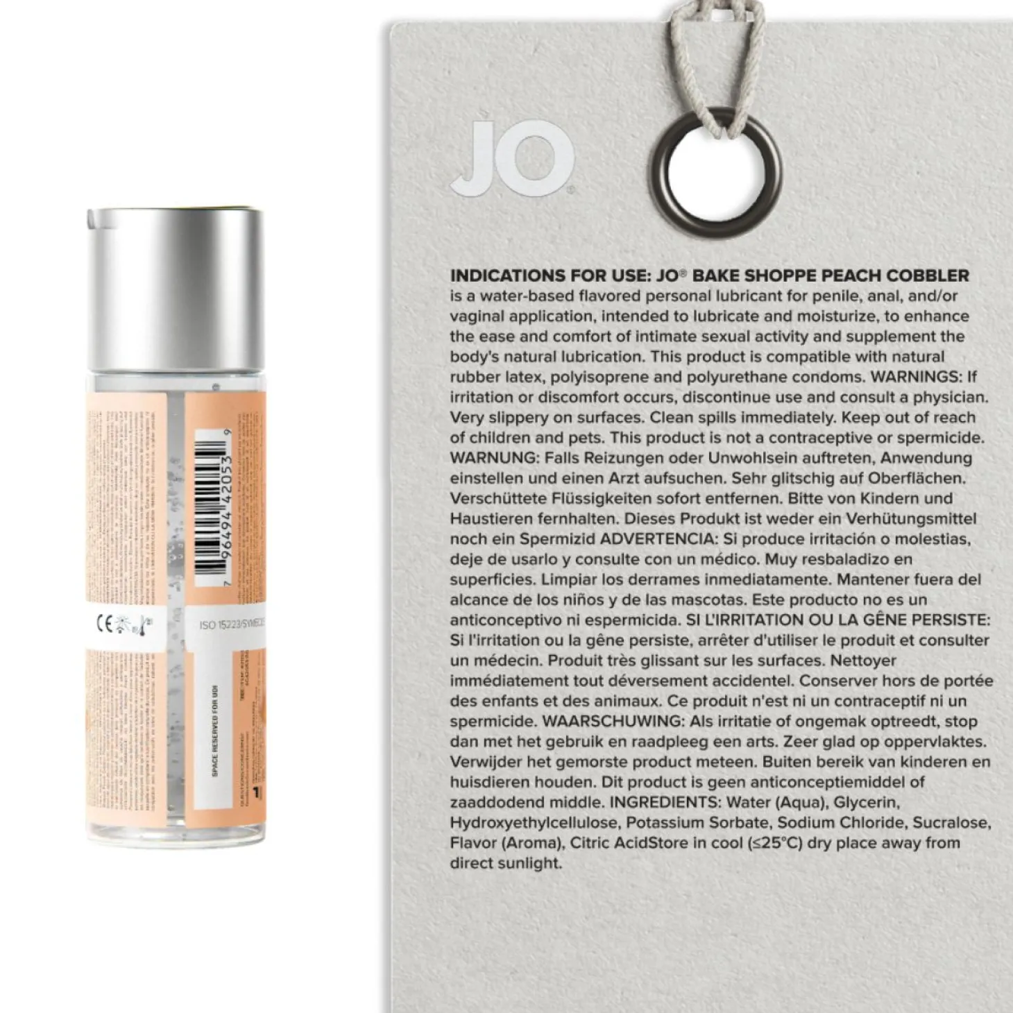 JO - Bake Shoppe Perziktaart Glijmiddel - 60ml