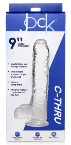 Jock C-Thru Transparante Dildo - 25 cm