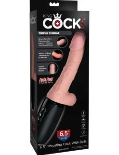King Cock Plus Stotende En Verwarmende Vibrator
