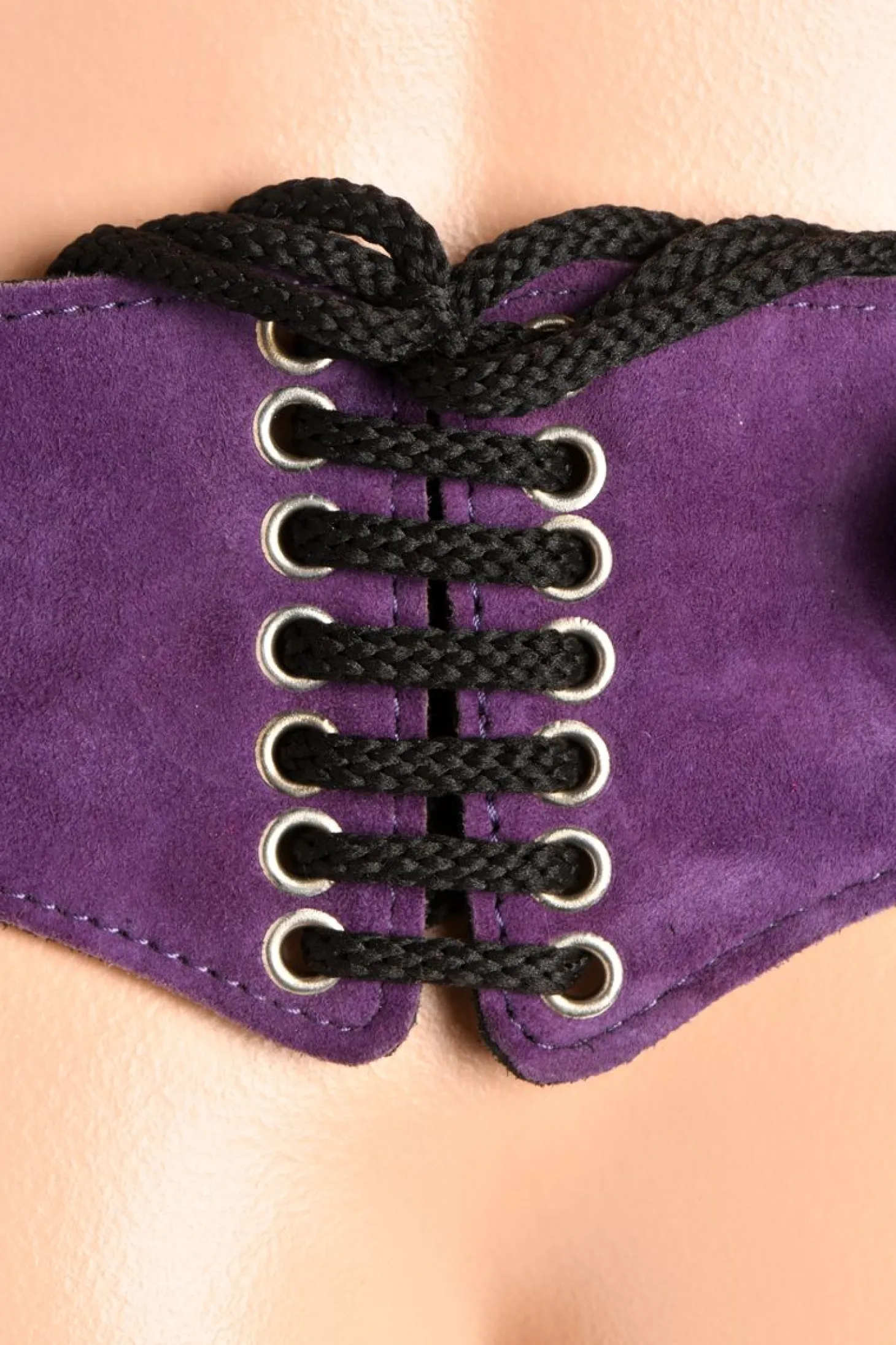 Korset Deluxe Leren Strap On - Paars