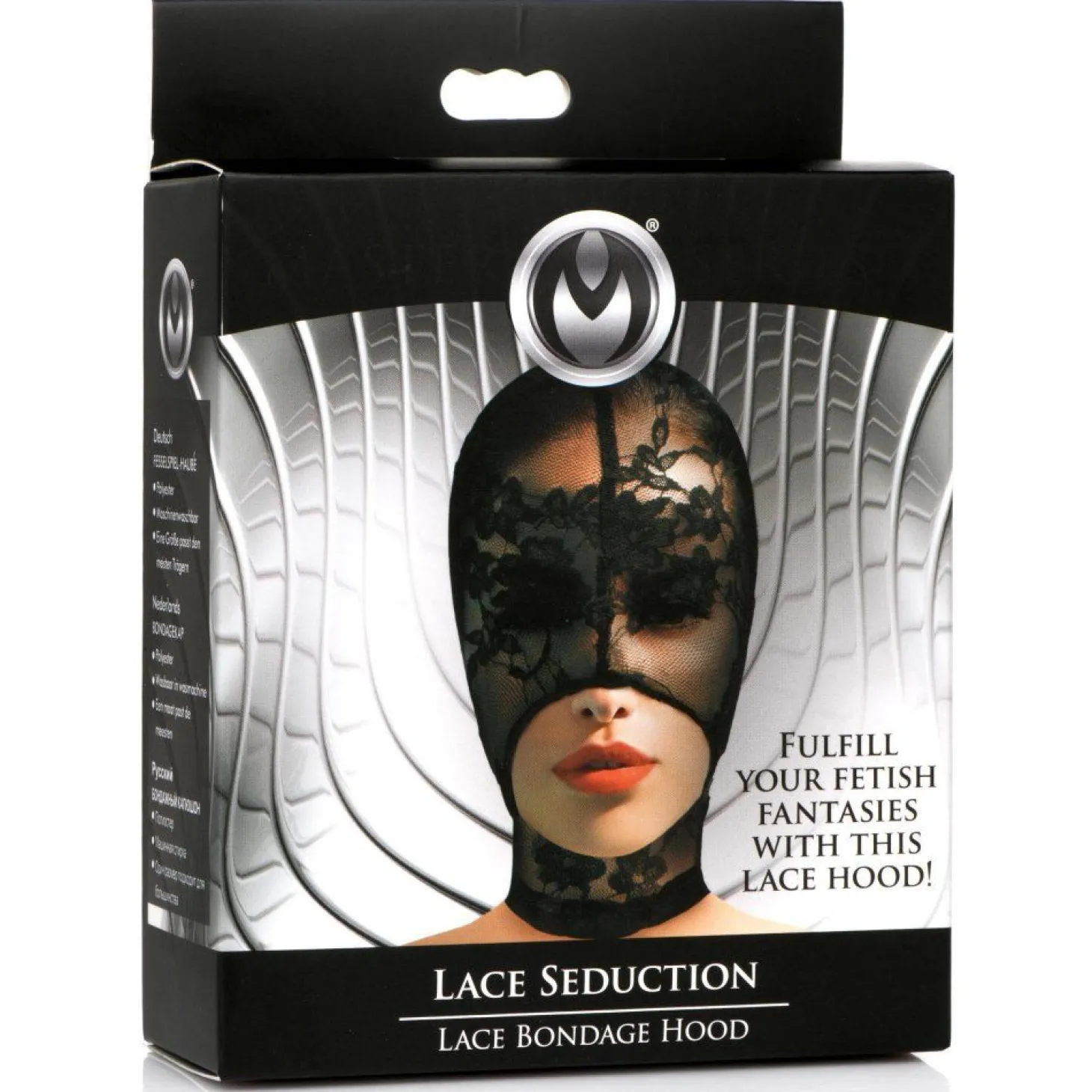 Lace Seduction Bondage Masker - Zwart