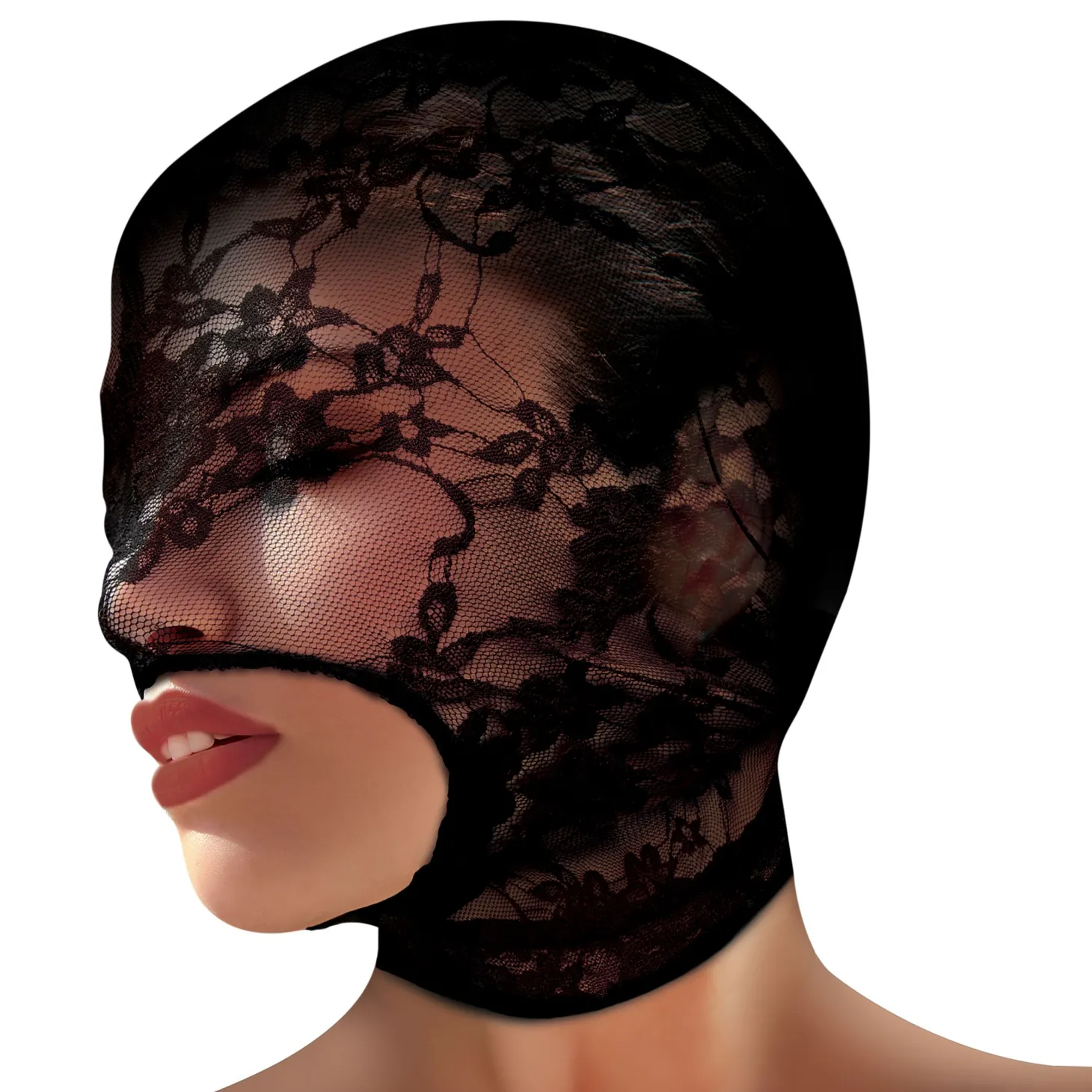 Lace Seduction Bondage Masker - Zwart