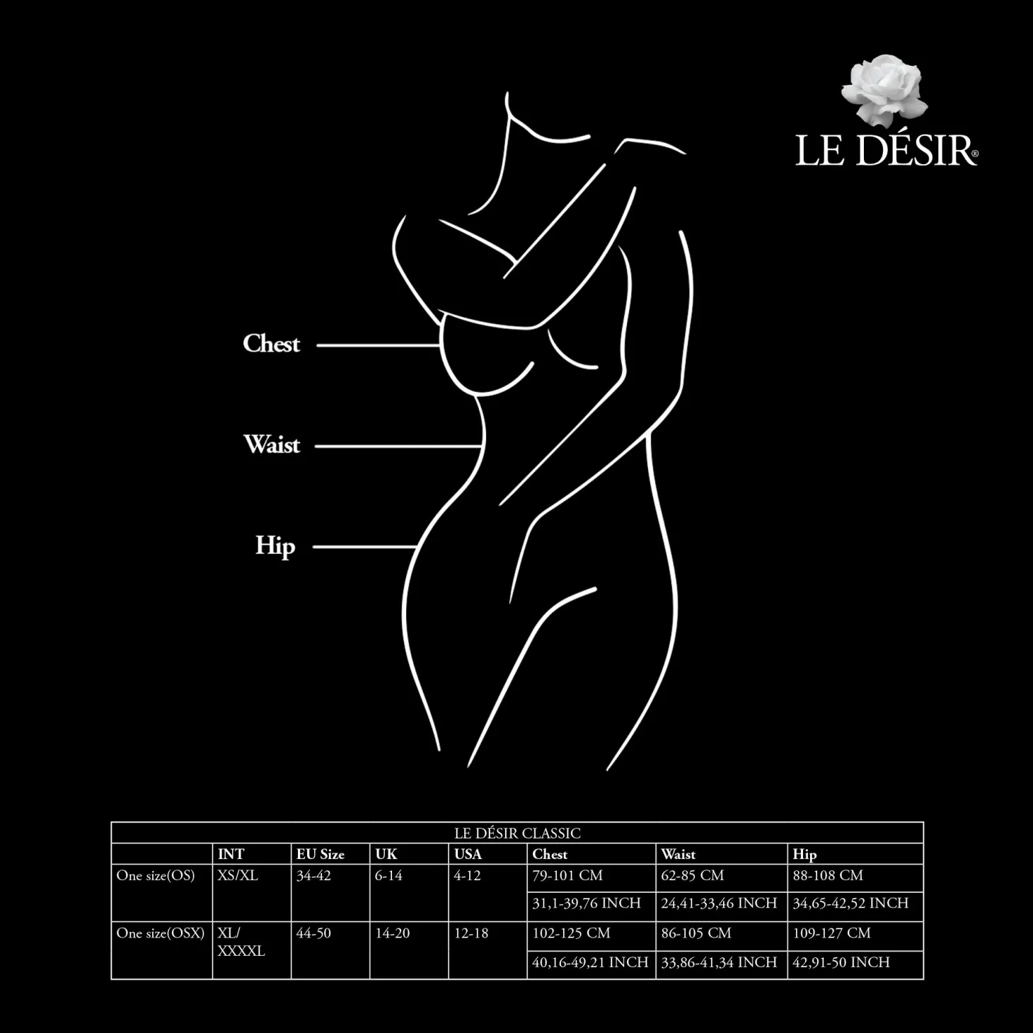 Le Désir - Jordan Open Body - Zwart