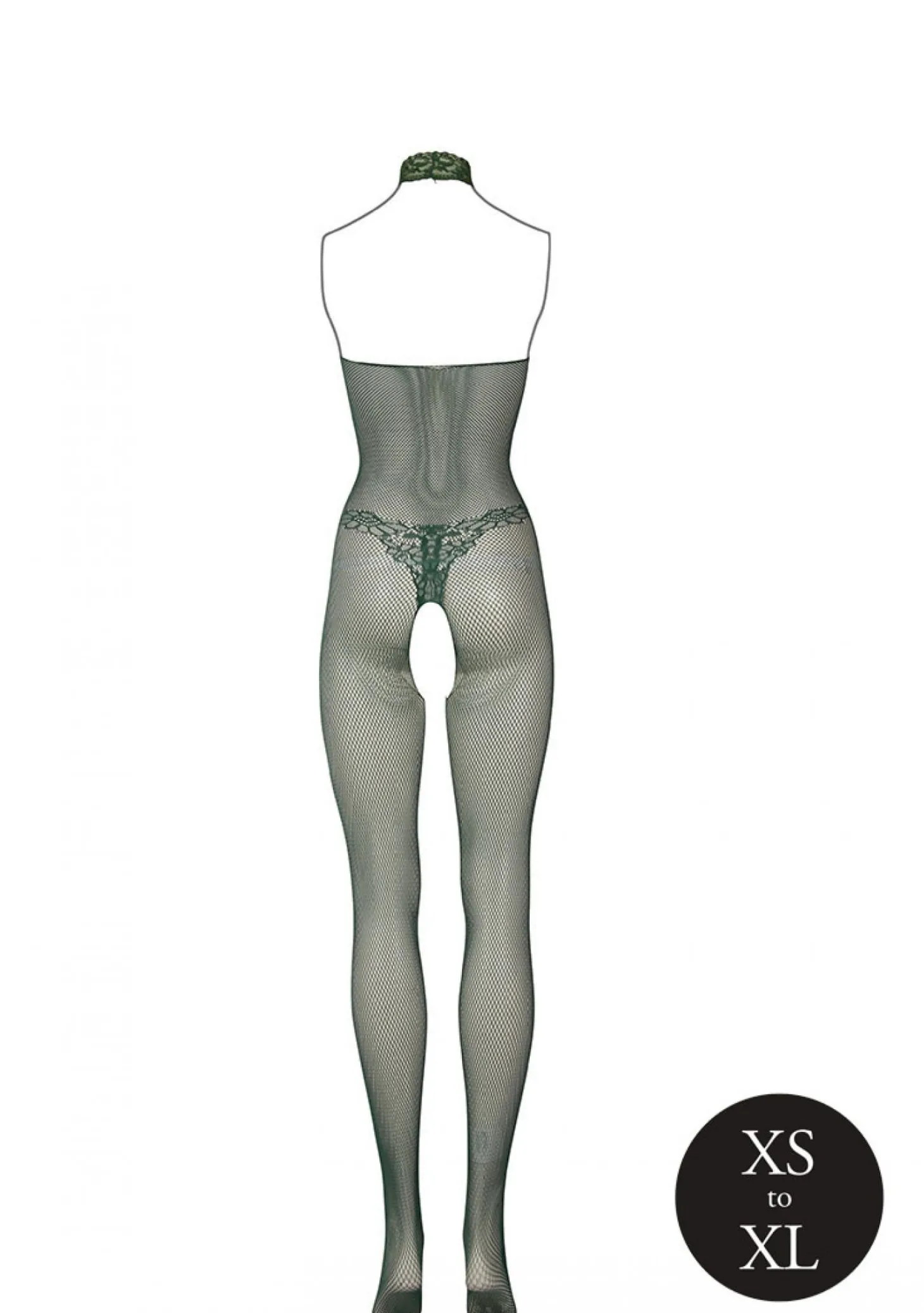 Le Désir - Kanten Visnet Catsuit - Groen