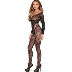 Leg Avenue - Lace Bodystocking - Zwart