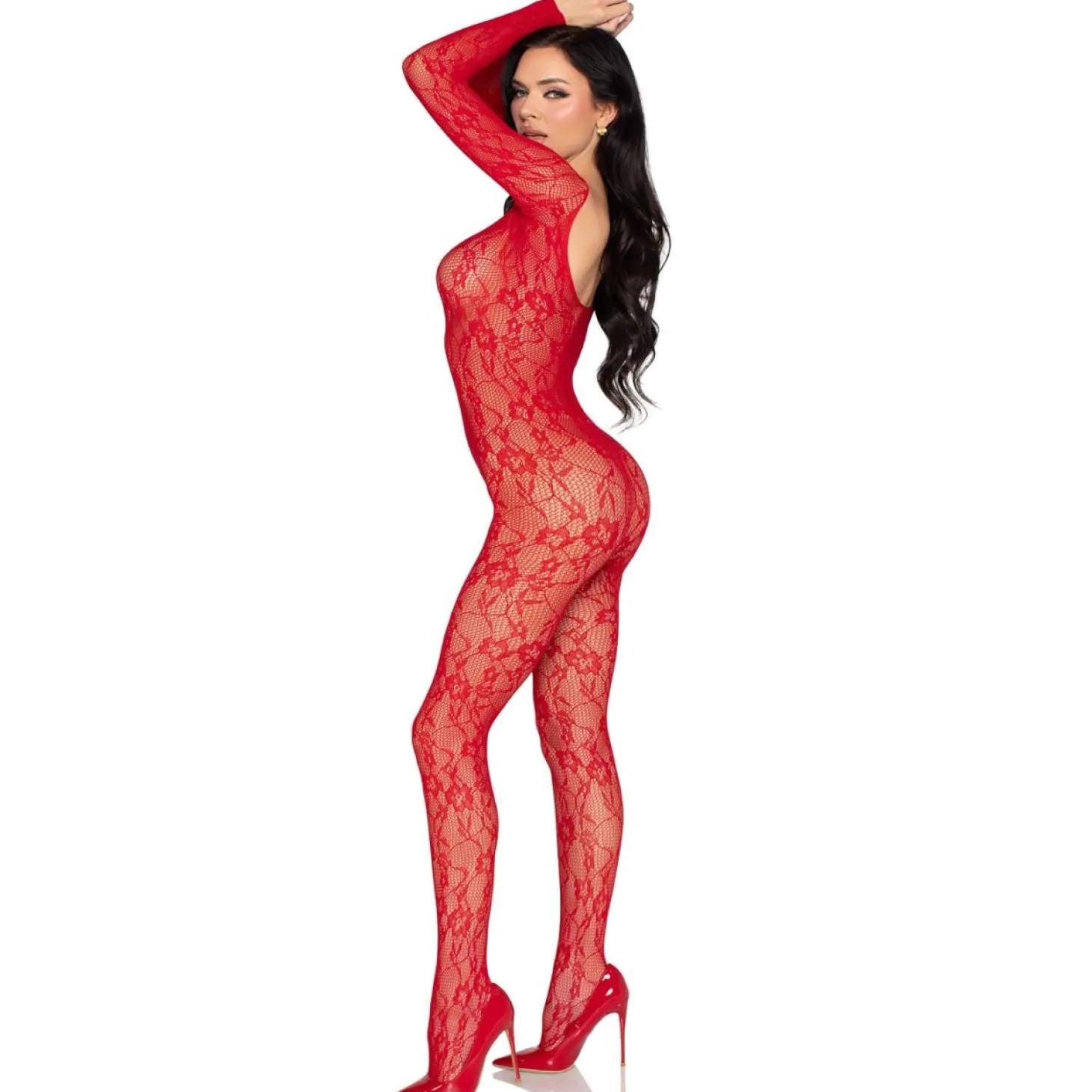 Leg Avenue - Lace Bodystocking - Rood