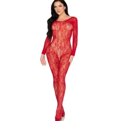 Leg Avenue - Lace Bodystocking - Rood