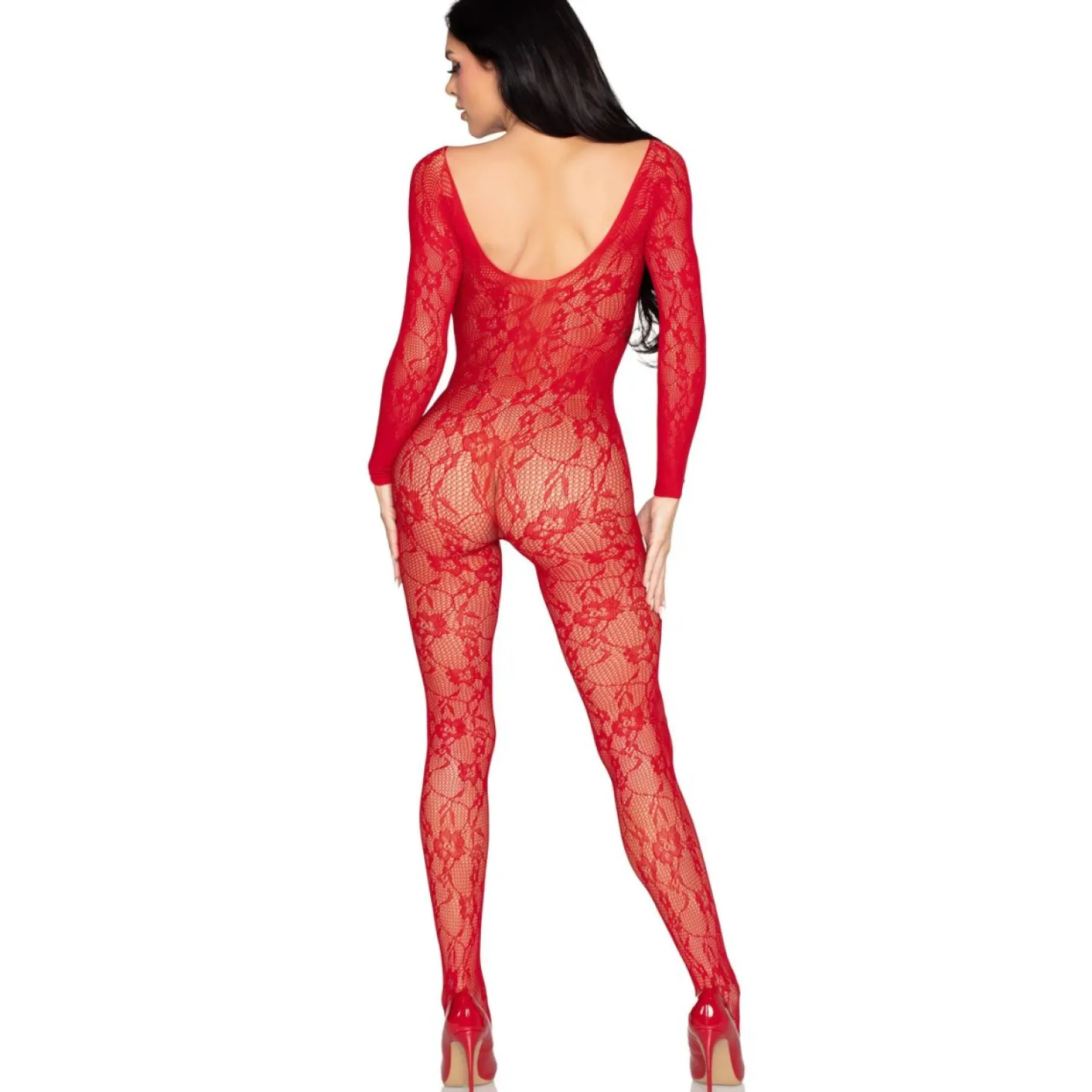 Leg Avenue - Lace Bodystocking - Rood