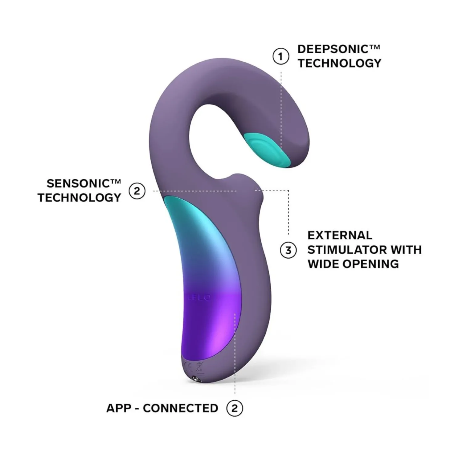 LELO - ENIGMA Double Sonic A-spot vibrator - Zwart
