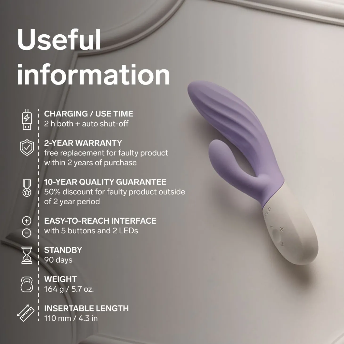LELO - INA Twist Dual-Action Massager - Lavender