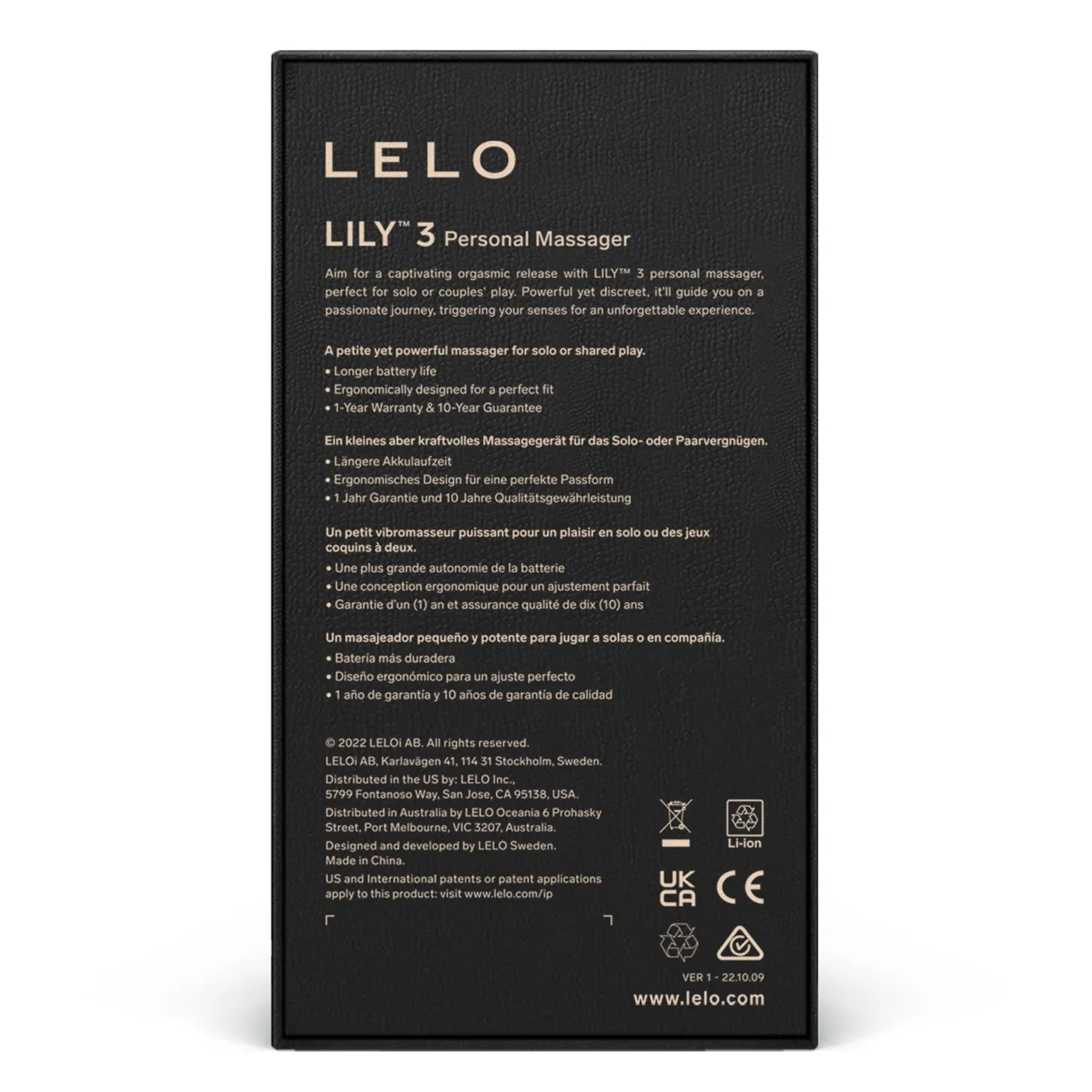 LELO- Lily 3 Personal Massager - Polair Green