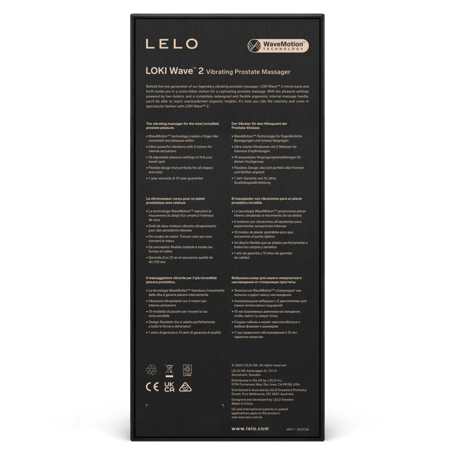 LELO - Loki Wave 2 Prostaat Vibrator - Basic Blue