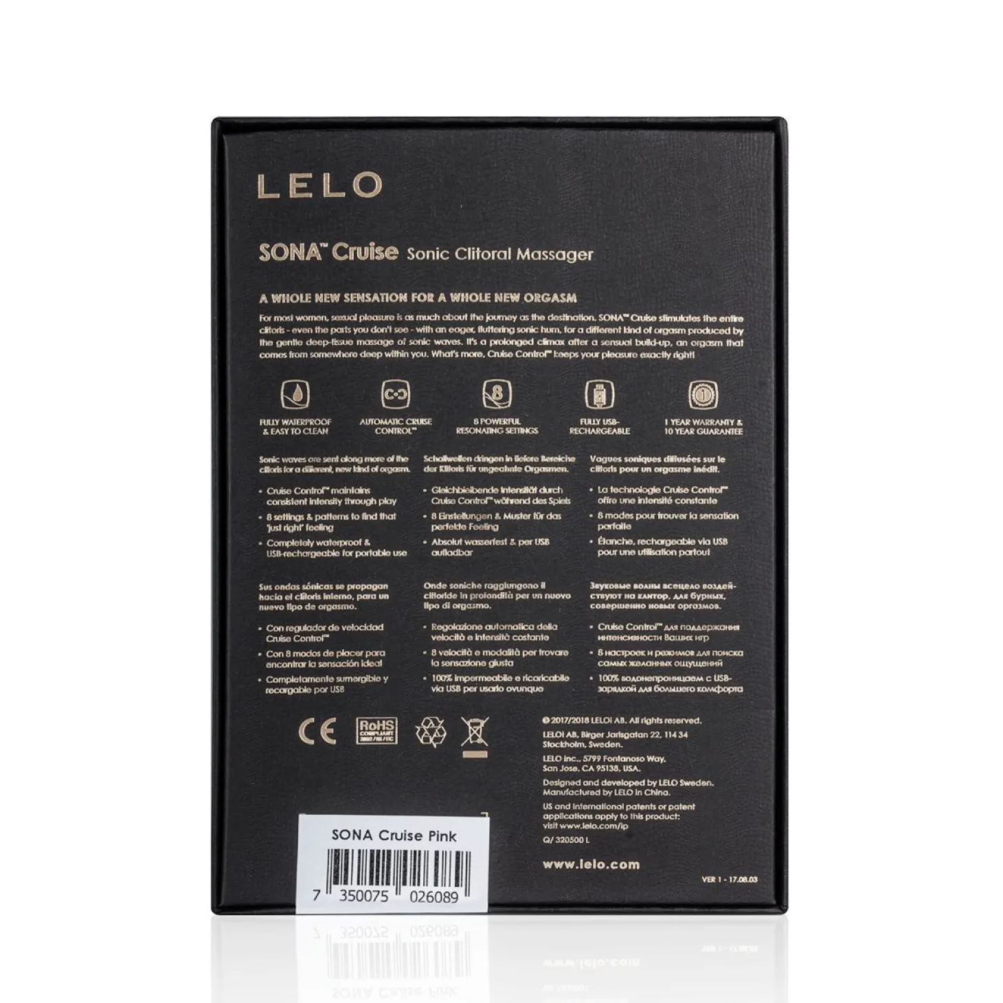 LELO - Sona Luchtdrukvibrator - Zwart
