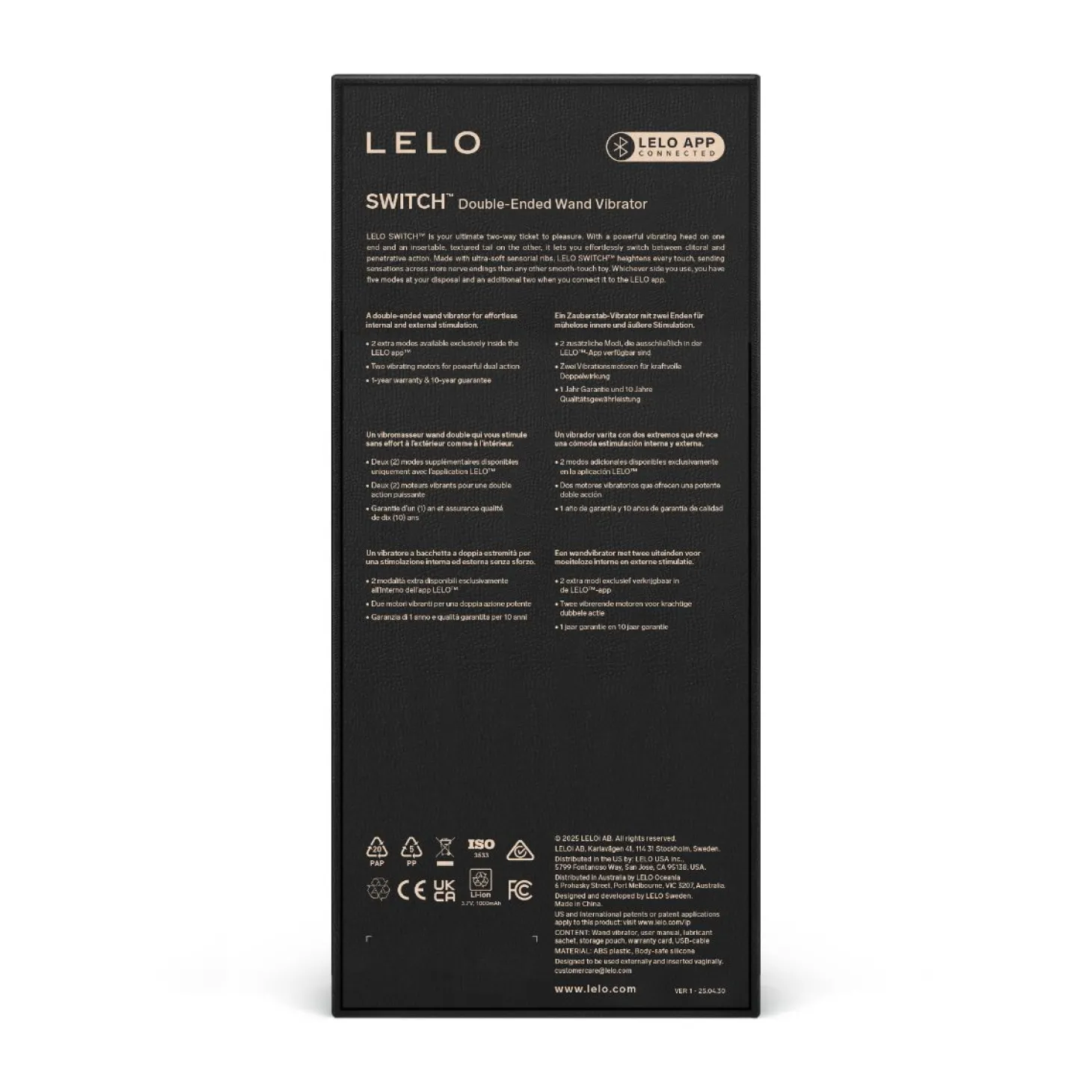 LELO - SWITCH Dubbele Wand Vibrator - Soft Pink