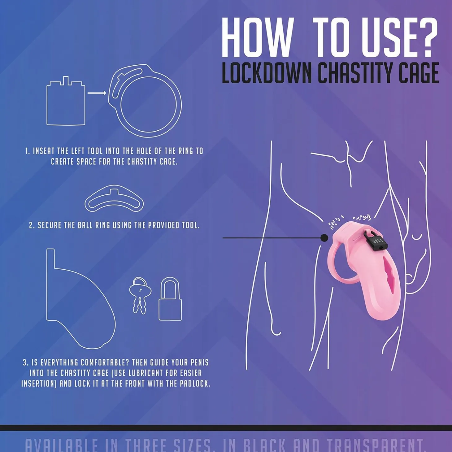 LOCKDOWN - Chastity Cage Small - Roze