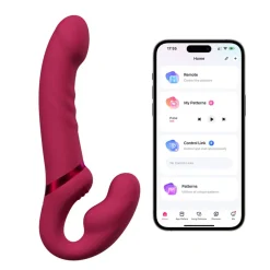 Lovense - Lapis Strapless Strap-on Vibrator - Roze