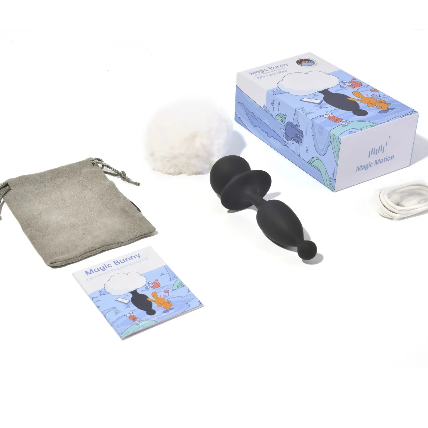 Magic Motion - Bunny Tail Vibrerende Anaal Plug App Controlled