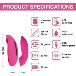 Magic Motion - Candy Met App Bedienbare Panty Vibrator - Roze