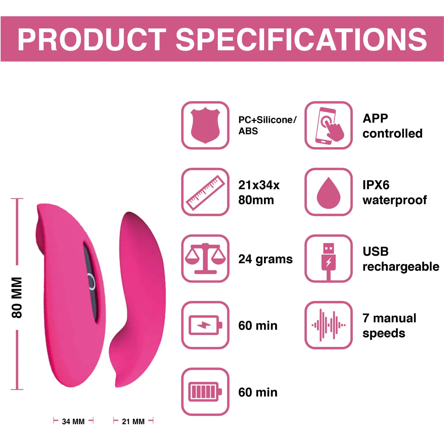 Magic Motion - Candy Met App Bedienbare Panty Vibrator - Roze