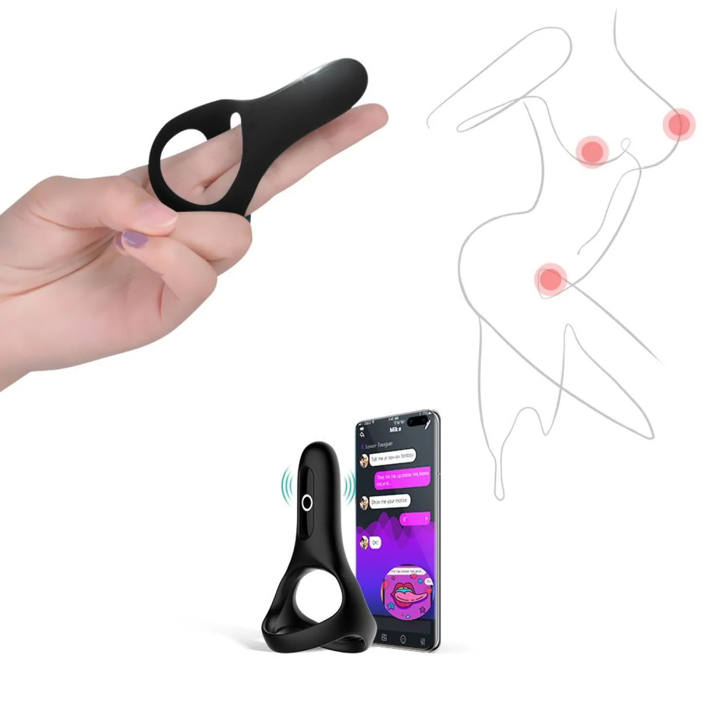 Magic Motion - Rise Smart Vibrerende Cockring - Black