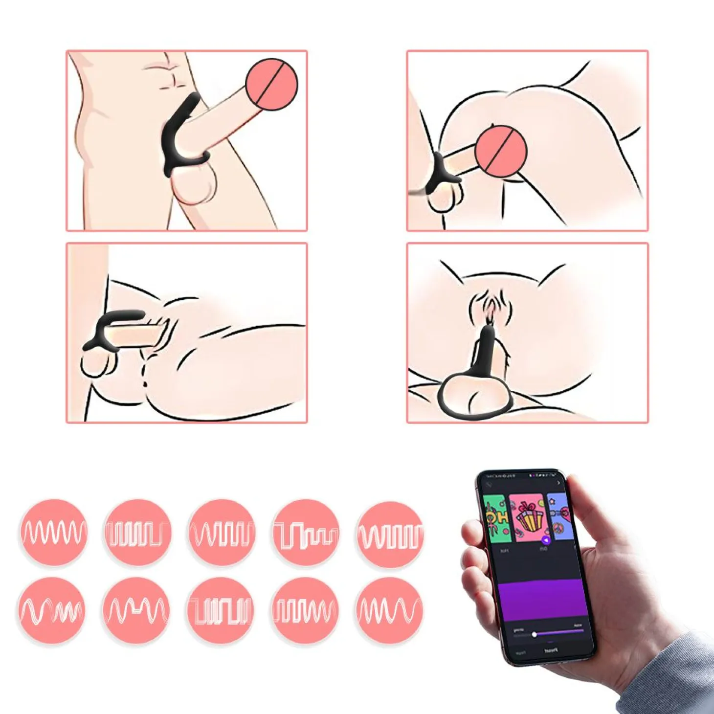 Magic Motion - Rise Smart Vibrerende Cockring - Black