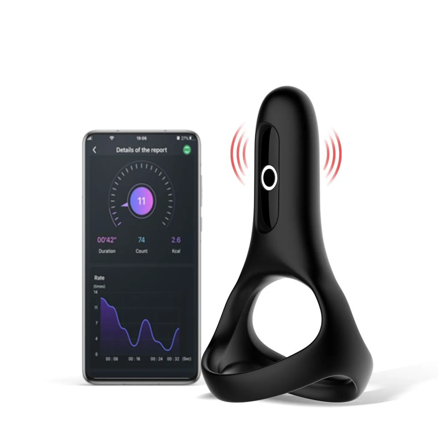Magic Motion - Rise Smart Vibrerende Cockring - Black