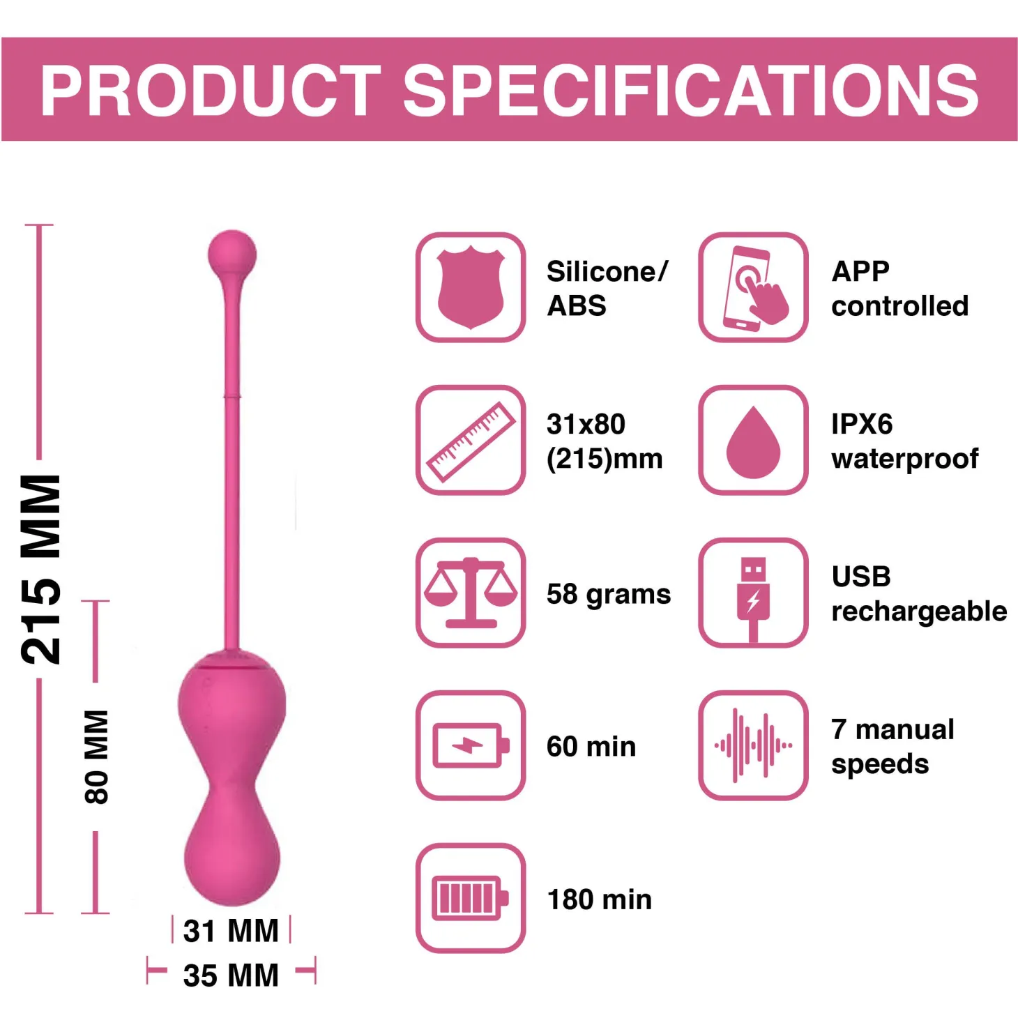 Magic Motion - Smart Kegel Master Balls Roze