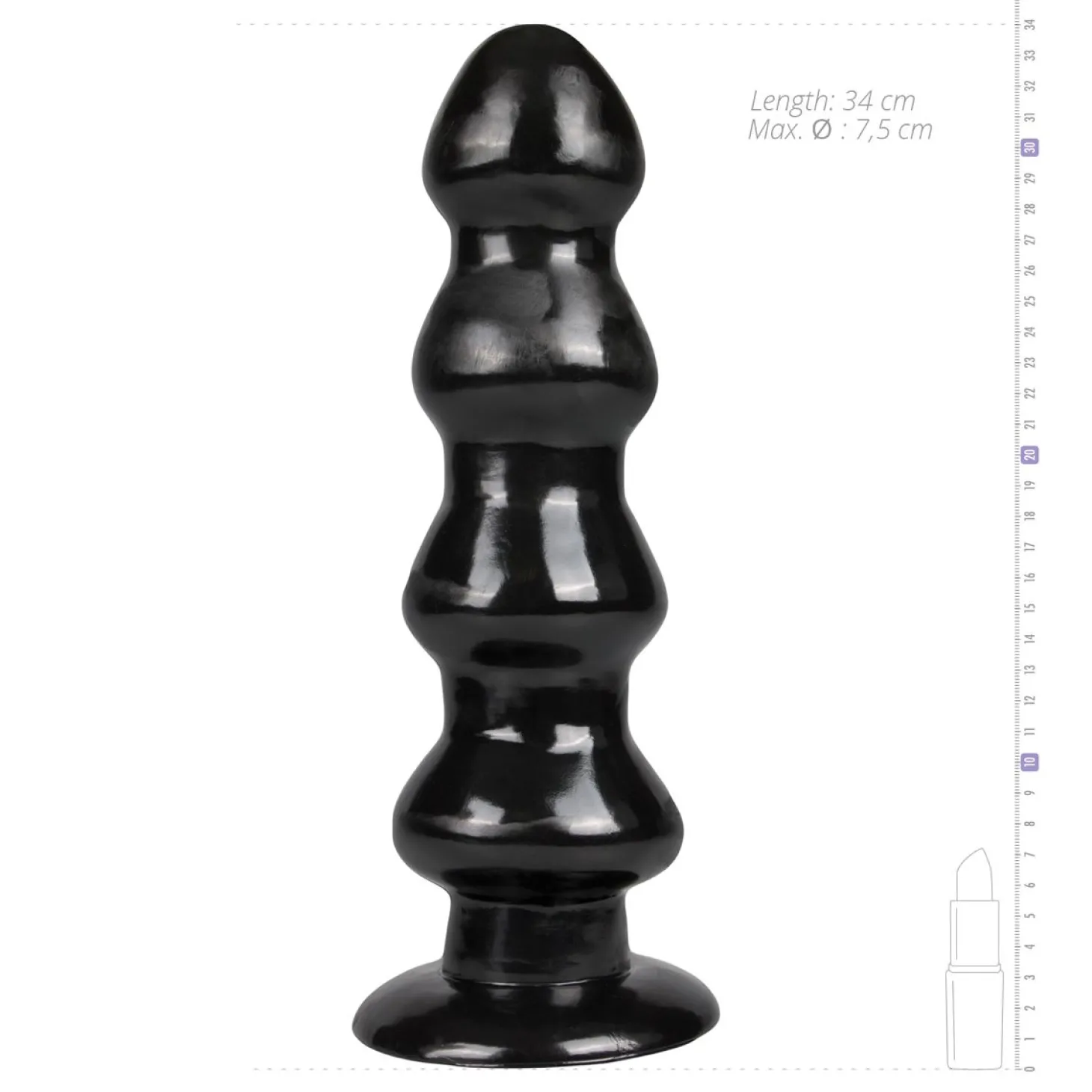 Master Series - Grote Raket Dildo Met Zuignap