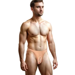 Master Series - Pussy Strap Vagina Jockstrap - Beige